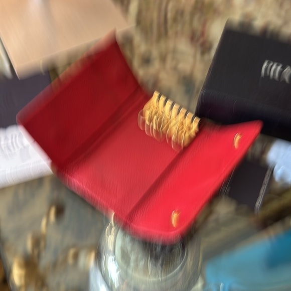 Prada Fiery Red Leather keys Card Holder - Picture 4 of 6
